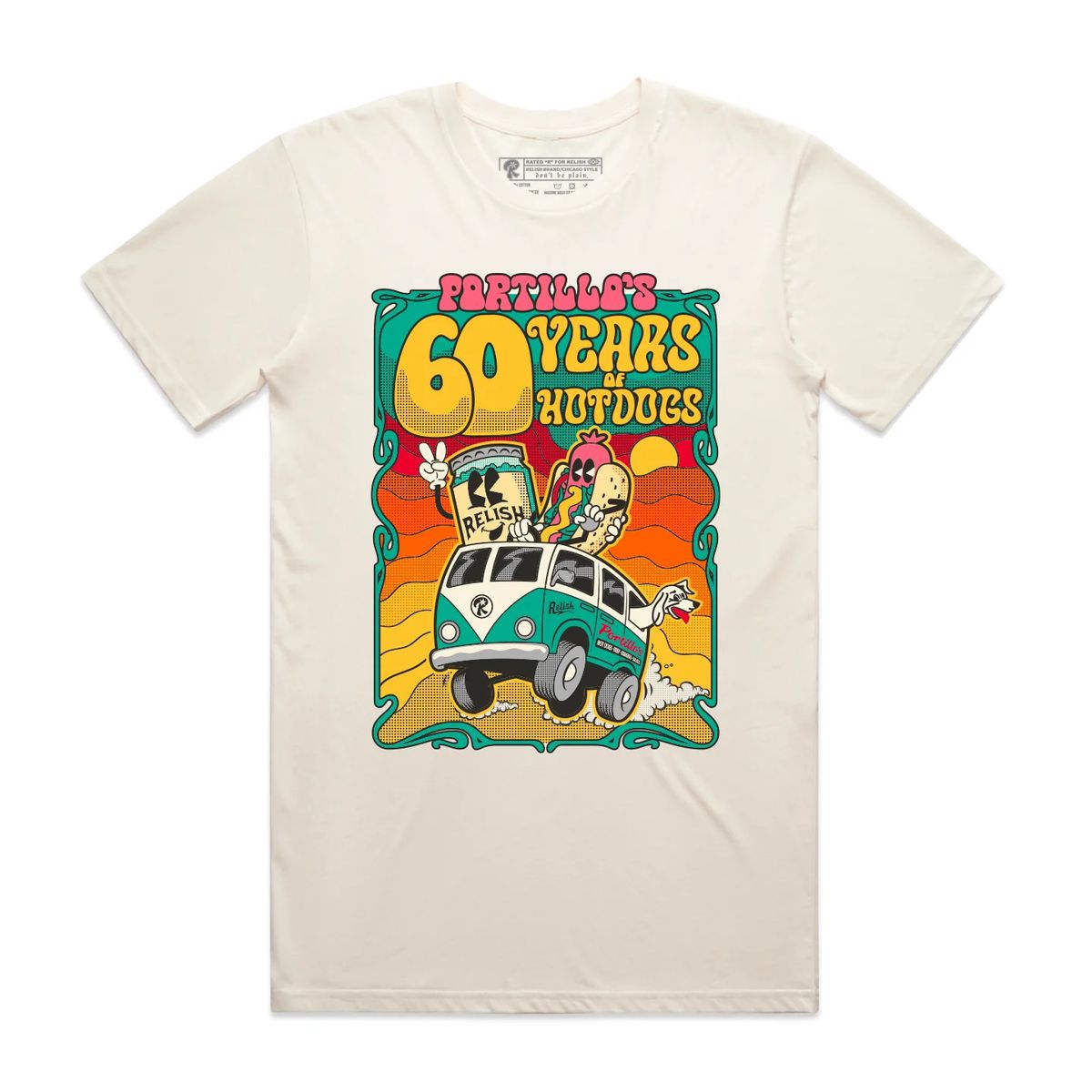 A t-shirt celebrating 60 years of Portillo’s
