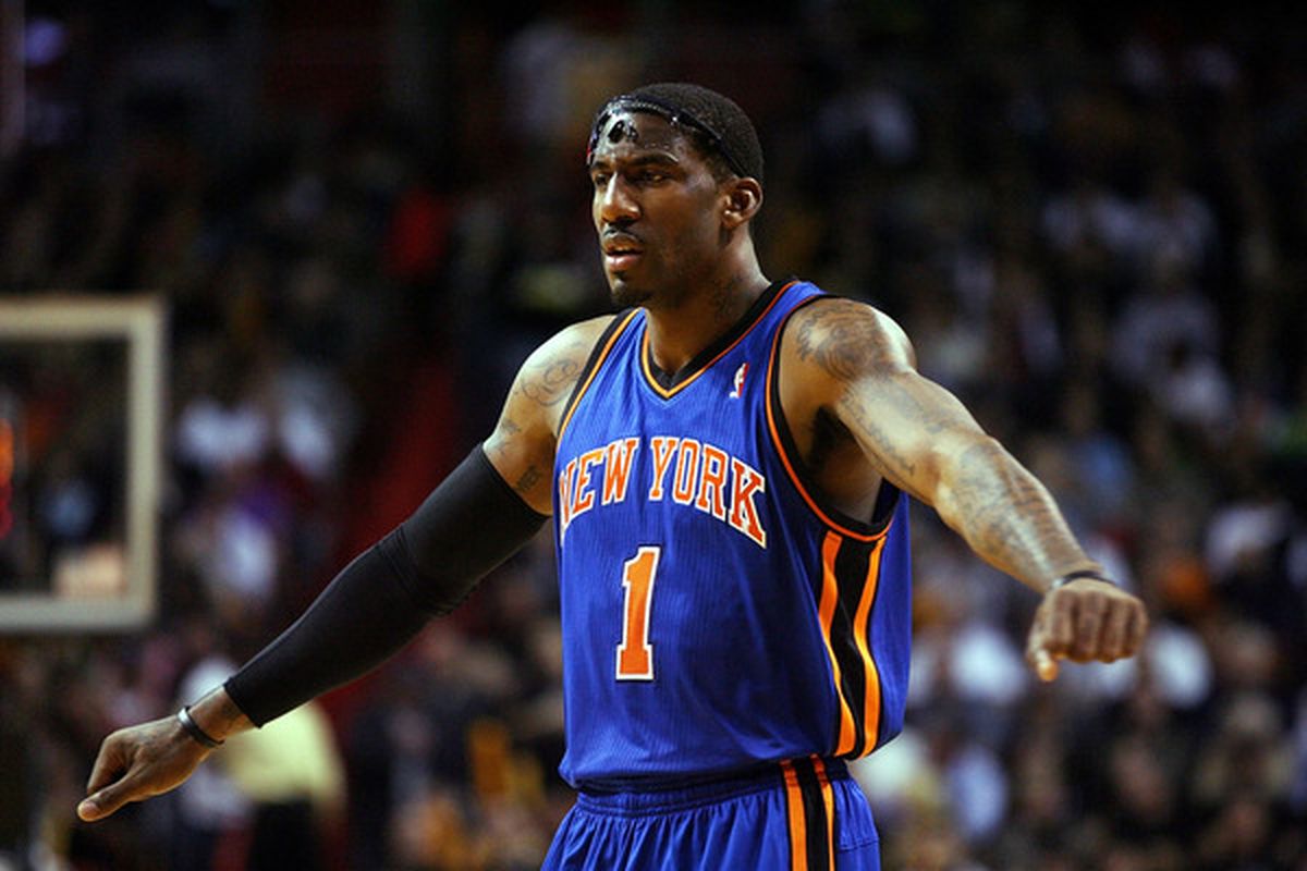 Amar'e Stoudemire and his surgically repaired knees will be key to the Knicks' championships hopes. (Photo by Marc Serota/Getty Images)