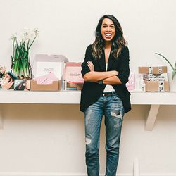 <b>The Office:</b> Into the Gloss, Glossier<br><br>
<b>The Employee:</b> Umaimah Sharwani, Head of Operations<br><br>
<b>The Outfit:</b> Express jeans, an Everlane tank top, a Victoria's Secret bralette, a Forever21 blazer, Vince Camuto boots, an Etsy n