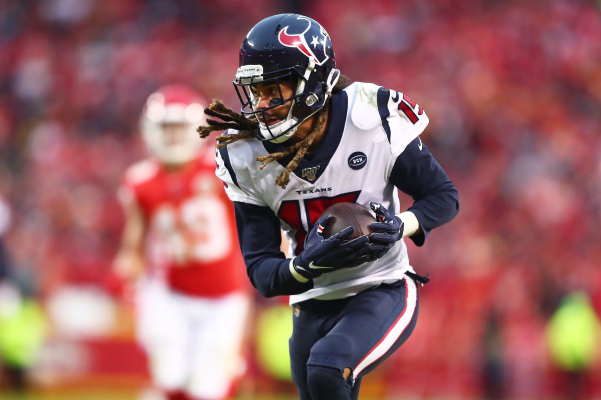 Houston Texans wide receiver Will Fuller V against the Kansas City Chiefs in a AFC Divisional Round playoff football game at Arrowhead Stadium.
