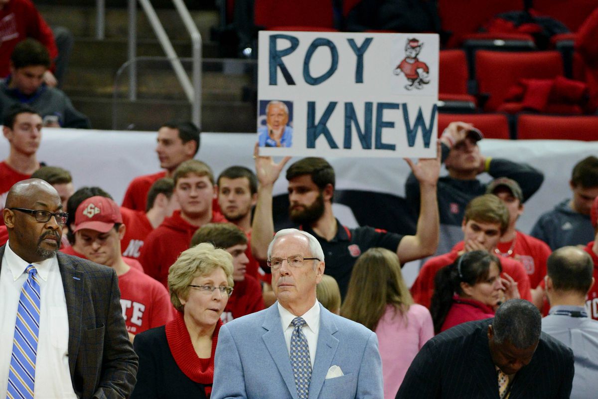 State fans continue to torment UNC and coach Roy Williams