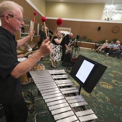 The Mixed Nuts band plays a gig at the Legacy Retirement Residence in South Jordan on Tuesday, Sept. 3, 2019.