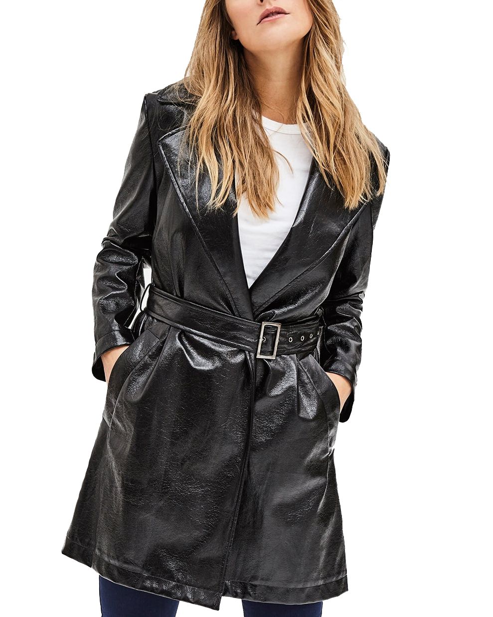 Patent Leather black coat