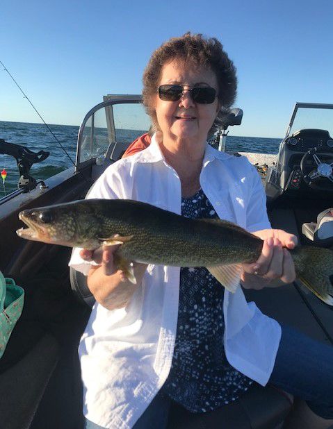 Best friends Rhonda and Billie caught walleye on Mille Lacs. Provided by McQuoids Inn.