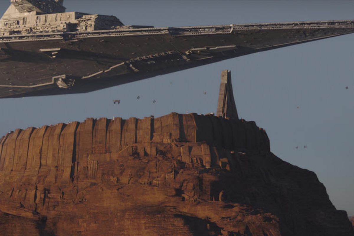 A photo of a Star Destroyer from "Rogue One." Star Wars will launch a new augmented reality feature on its app that will place Star Destroyers and TIE fighters in real time at various landmarks around the world.