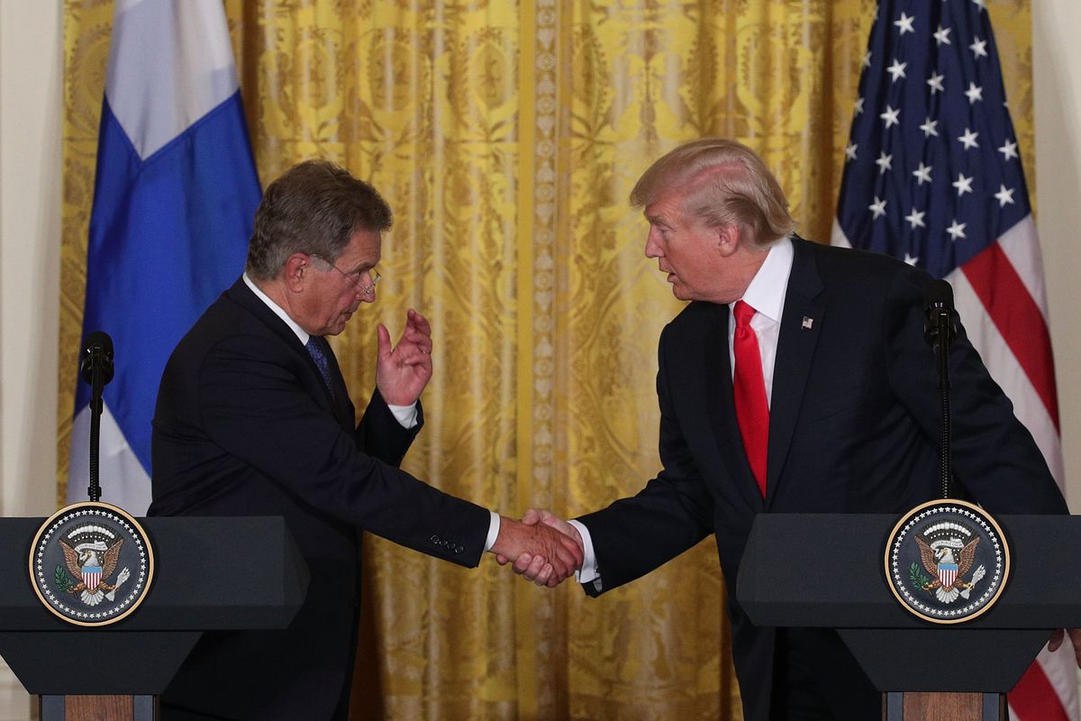 President Trump Holds Joint News Conference With President Of Finland