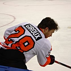 Giroux during warmups in Tampa Bay, circa 2012