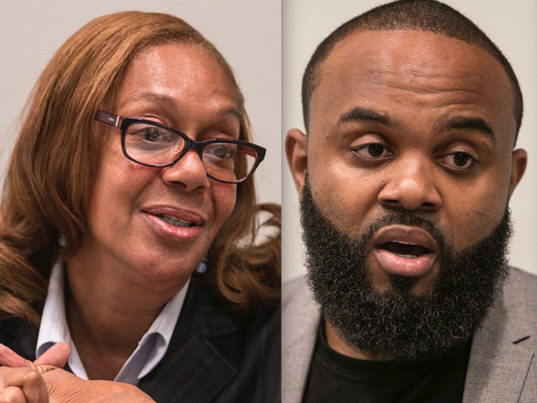 Ald. Leslie Hairston (5th),left, and challenger William Calloway. File Photos. | Rich Hein/Sun-Times