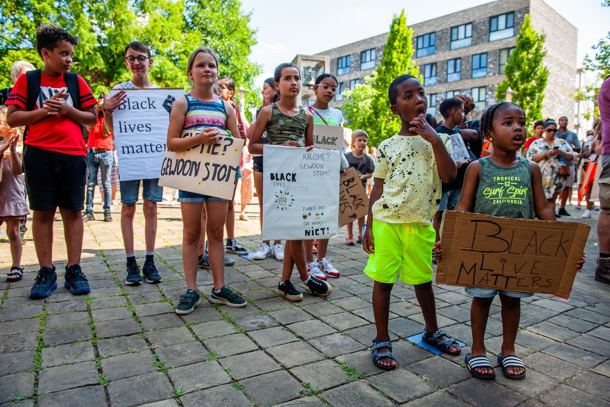 Black Lives Matter Children Demonstration In Diemen, Netherlands