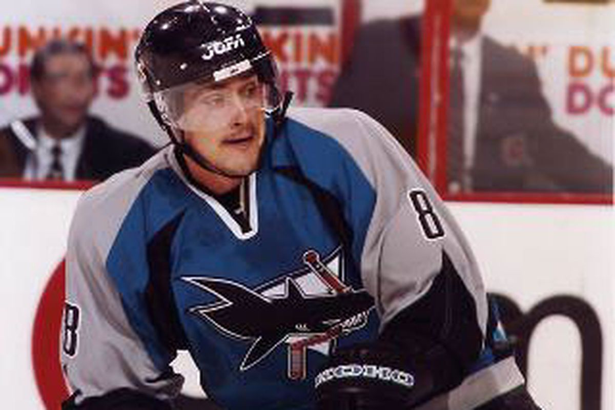 Here's this Selanne guy while he was playing with the Sharks.
