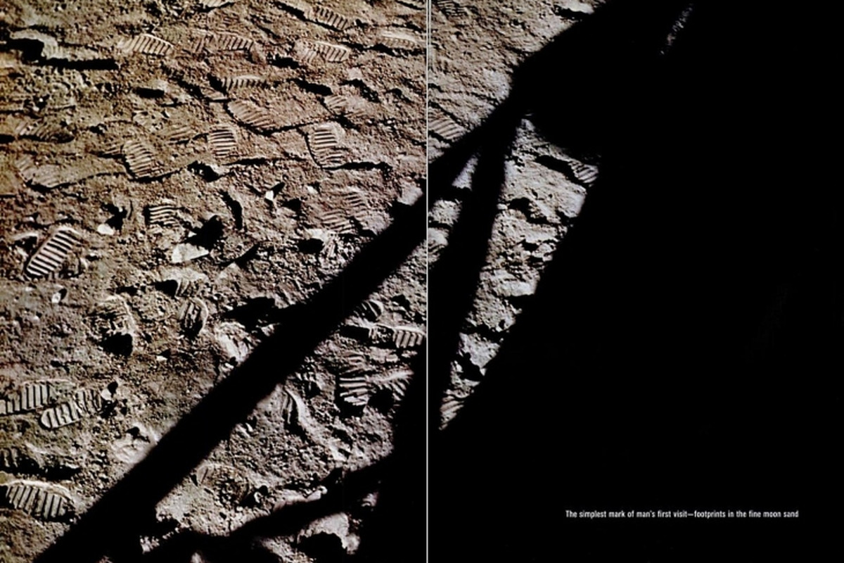 Footprints on the moon
