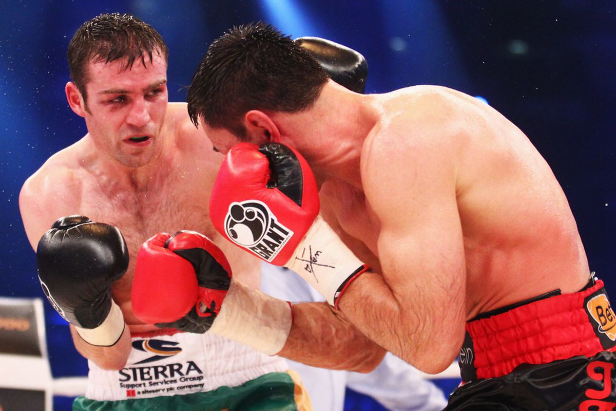 Matthew Macklin is hoping to land a St. Patrick's Day 2012 date with middleweight champ Sergio Martinez. (Photo by Joern Pollex/Bongarts/Getty Images)