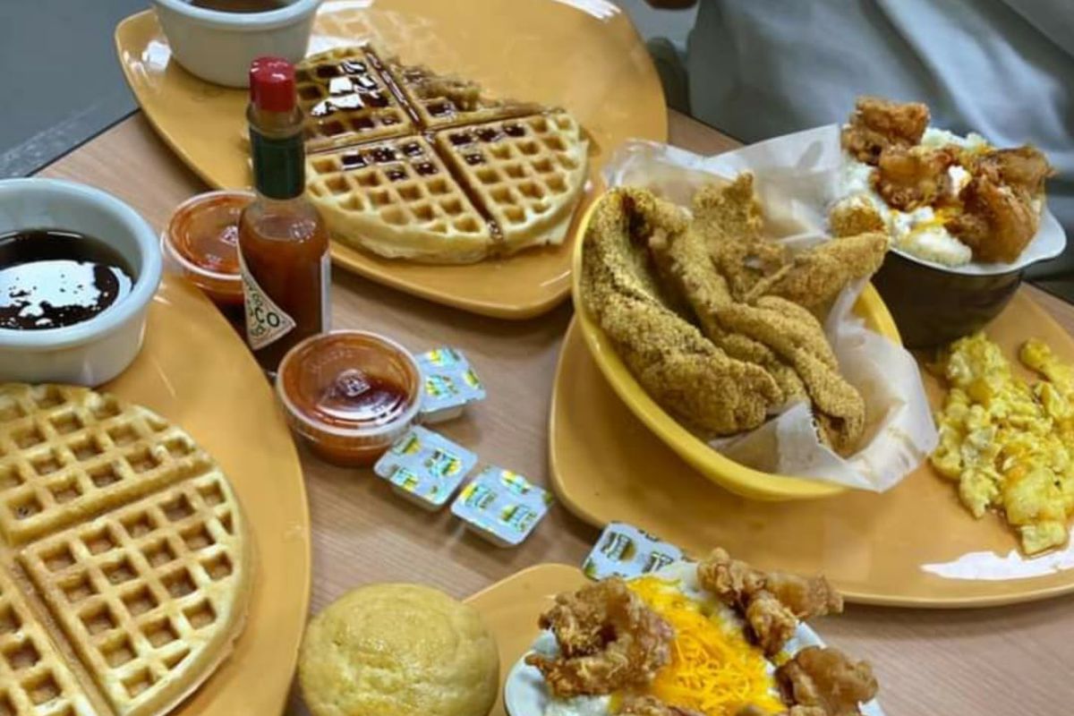 Chicken and waffle dishes
