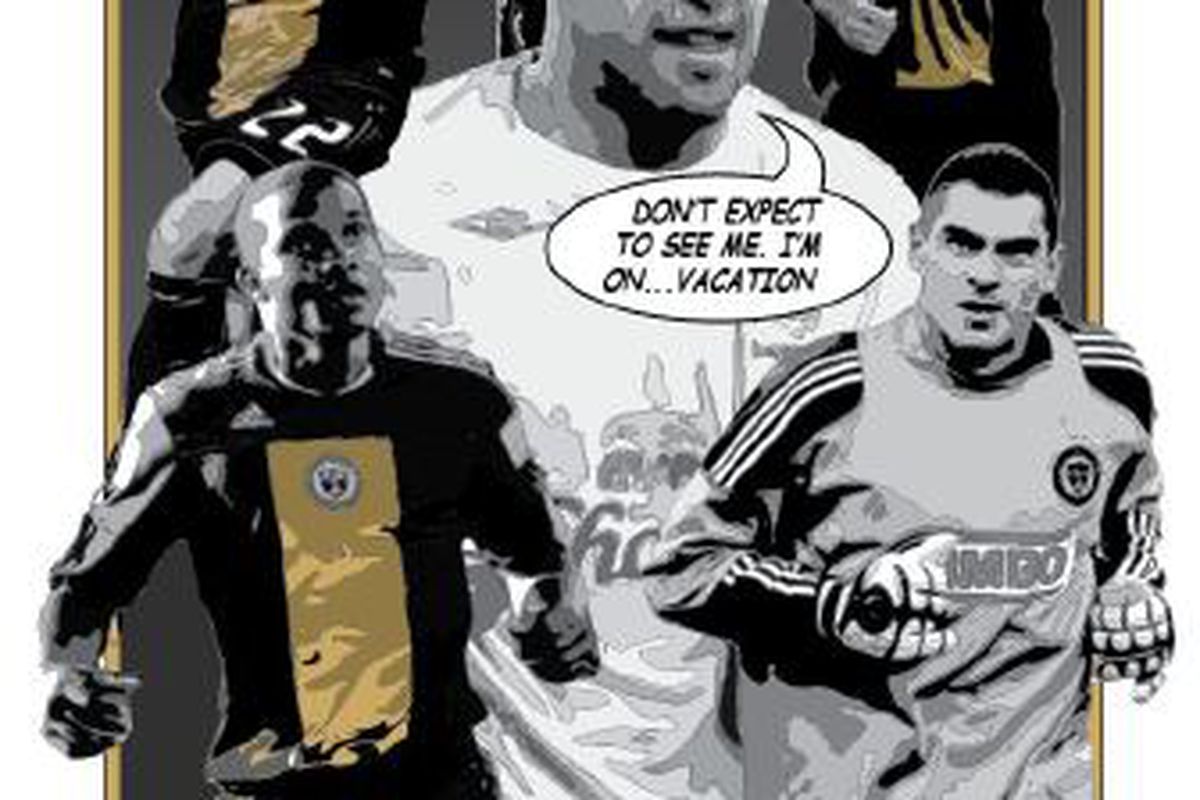Mark Jenkinson tosses in a little joke about Tim Howard into his poster preview for the Everton friendly. (Courtesy of Mark Jenkinson)