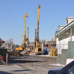 Triangle lot, viewed from Clark Street - 