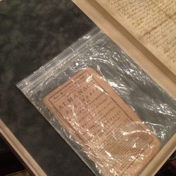 Poor Richard's Almanac and hand written letter from Ben Franklin to his sister.