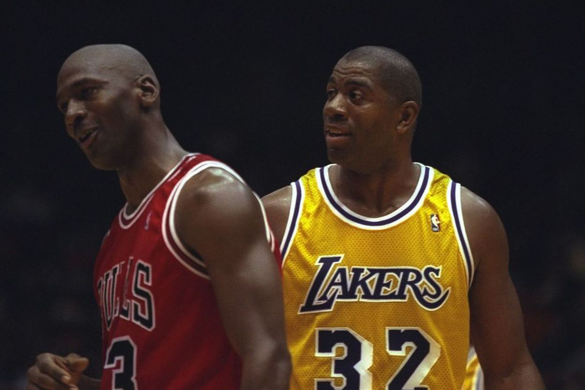 Michael Jordan and Magic Johnson (Courtesy Getty Images)