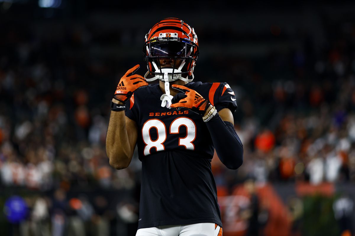 Tyler Boyd #83 of the Cincinnati Bengals poses for a photo prior to an NFL football game against the Buffalo Bills at Paycor Stadium on January 2, 2023 in Cincinnati, Ohio.