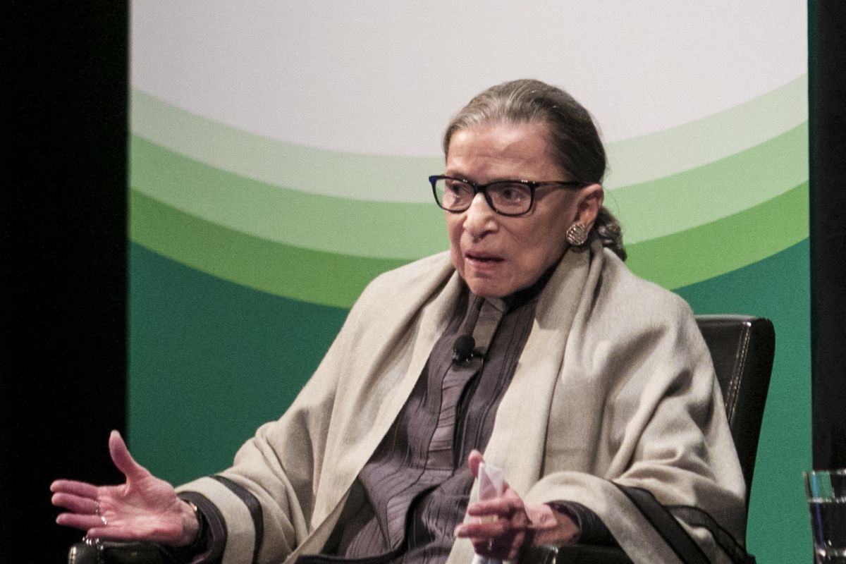 U.S. Supreme Court Justice Ruth Bader Ginsburg speaks on Sept. 11, 2017 with Judge Ann Claire Williams of the U.S. Court of Appeals for the Seventh Circuit during Roosevelt University’s 2017 American Dream Reconsidered conference.