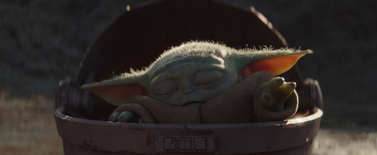 Baby Yoda using Force powers in The Mandalorian