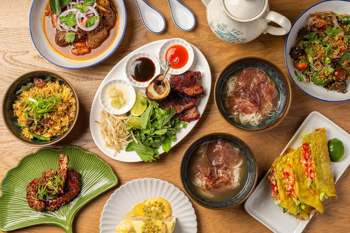 A selection of vibrant Vietnamese dishes at Di Di in West Hollywood.