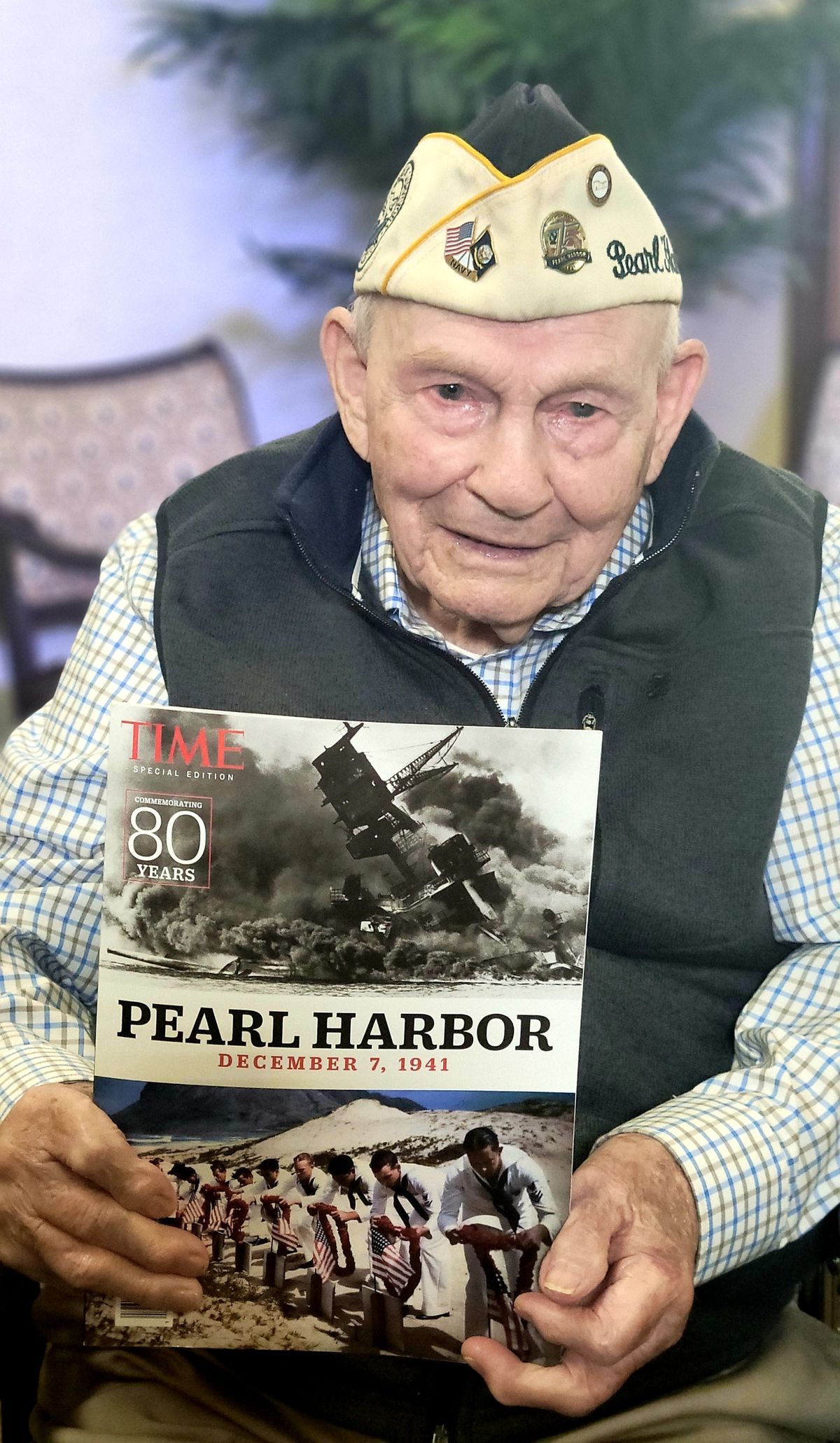 James Dewitt, 100, was serving in the Navy and saw the attack on Pearl Harbor in 1941. He spoke to Honor Flight Chicago from an assisted living facility in South Bend, Ind. 