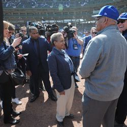 Mayor-elect Lori Lightfoot before the Cubs home opener on April 8, 2019. | Victor Hilitski/For the Sun-Times