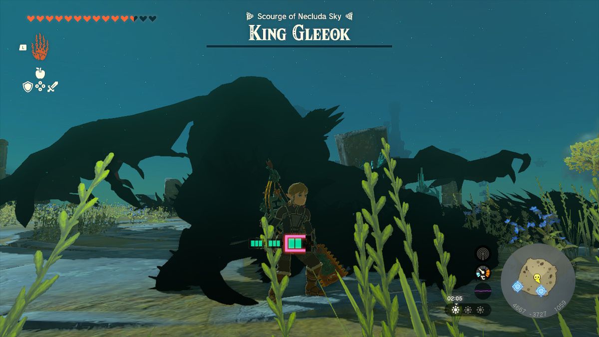 A defeated King Gleeok