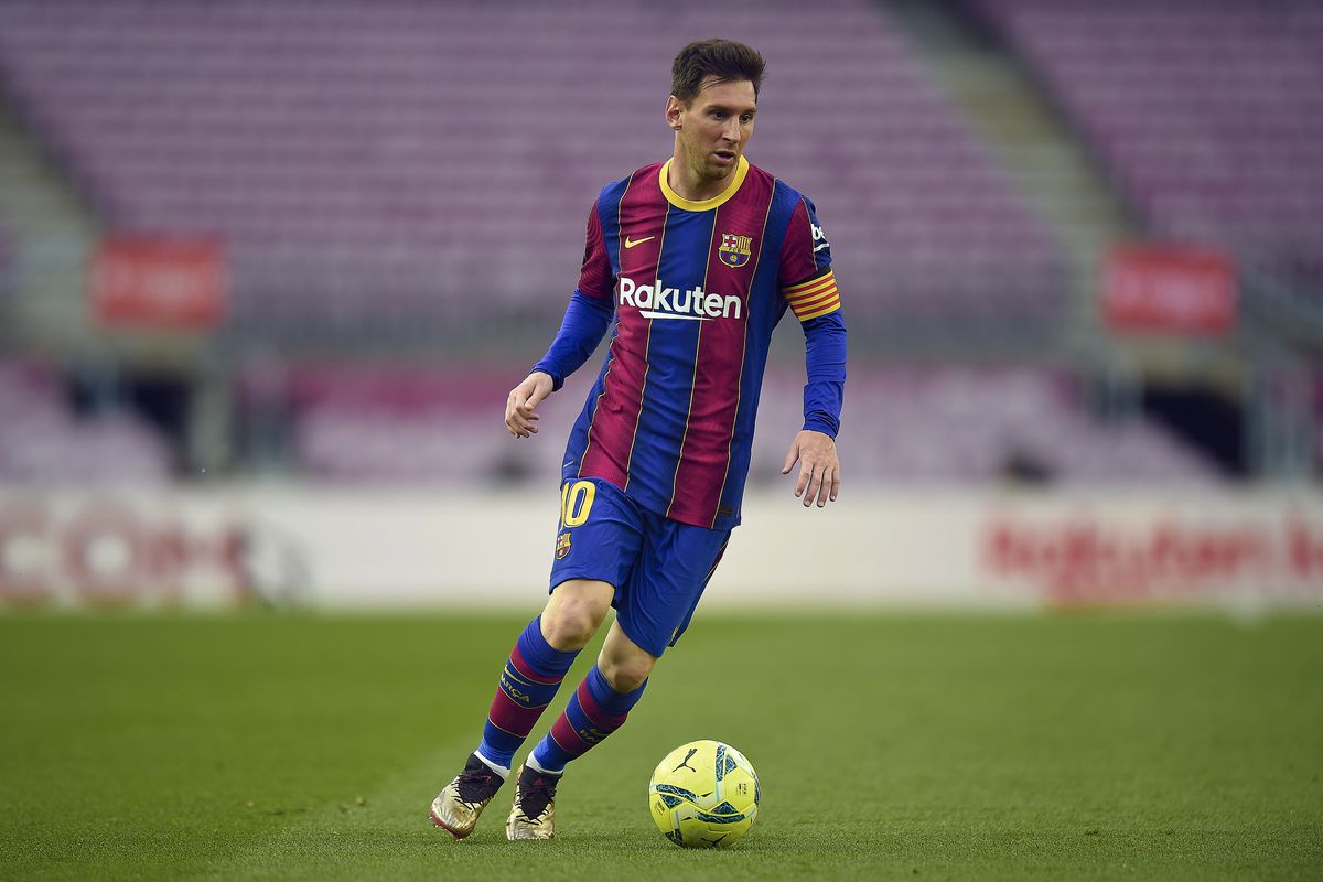Lionel Messi of FC Barcelona during the La Liga match between FC Barcelona and RC Celta played at Camp Nou Stadium on May 16, 2021 in Barcelona, Spain.