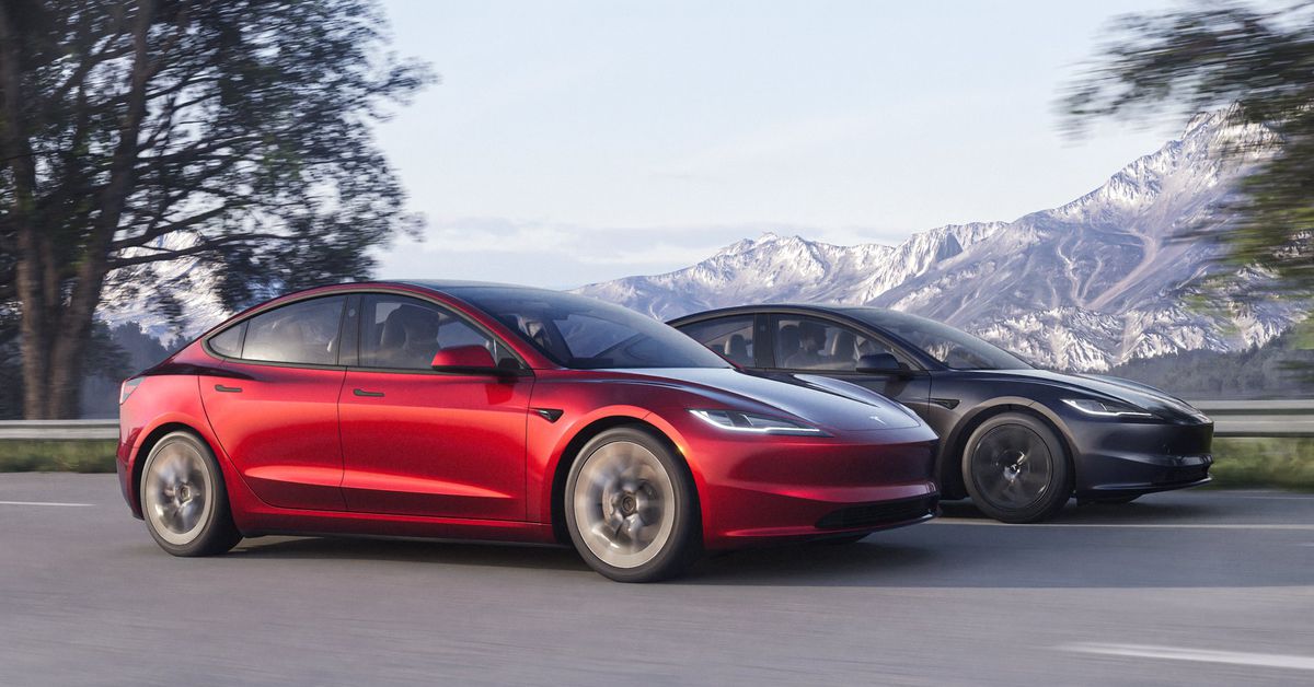 Read more about the article Tesla’s upgraded 2024 Model 3 is now available in the US – The Verge