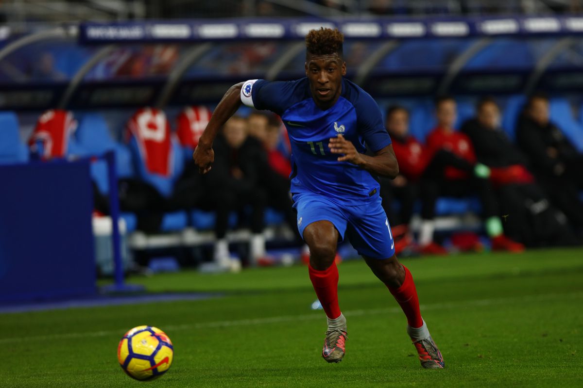 Kingsley Coman of France during the friendly football match between France and Wales at the Stade de France stadium, in Saint-Denis, on the outskirts of Paris, on November 10, 2017.  (Photo by Mehdi Taamallah/NurPhoto via Getty Images)