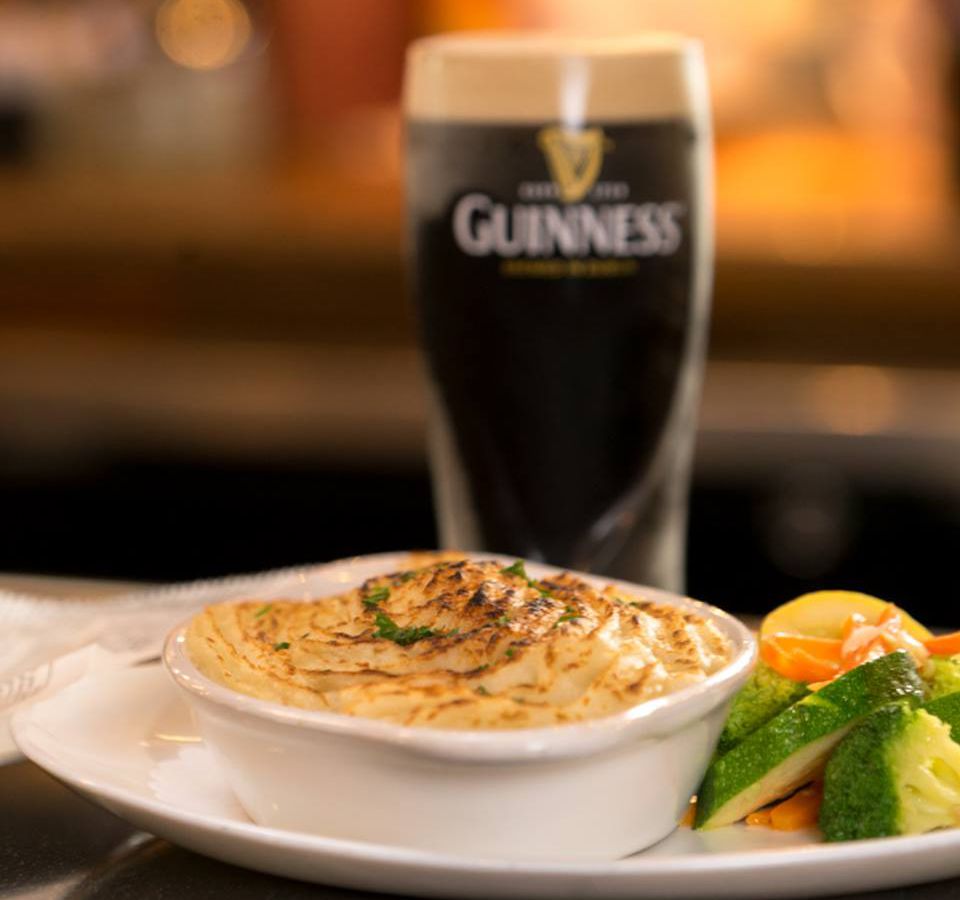 Mashed potatoes and a Guinness