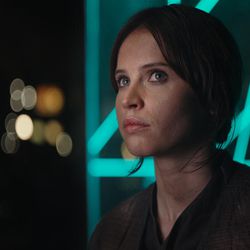 Jyn Erso (Felicity Jones) in “Rogue One: A Star Wars Story.”