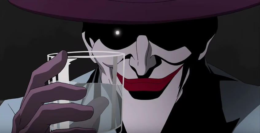 The Joker raises a glass in the Killing Joke animated movie
