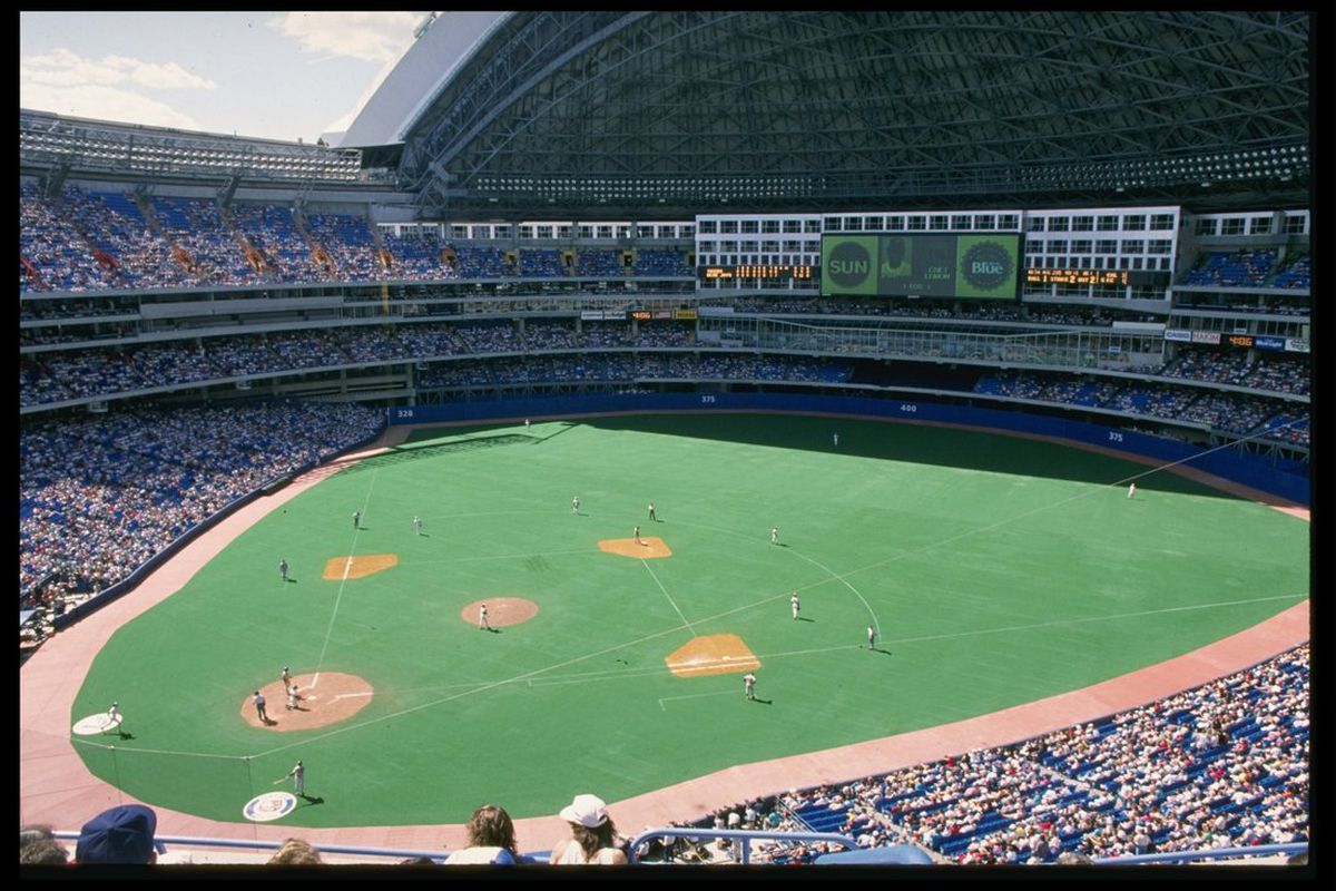 A general view of the SkyDome during a Toronto Blue Jays game in Toronto, Ontario, Canada. Credit: Rick Stewart /Allsport 