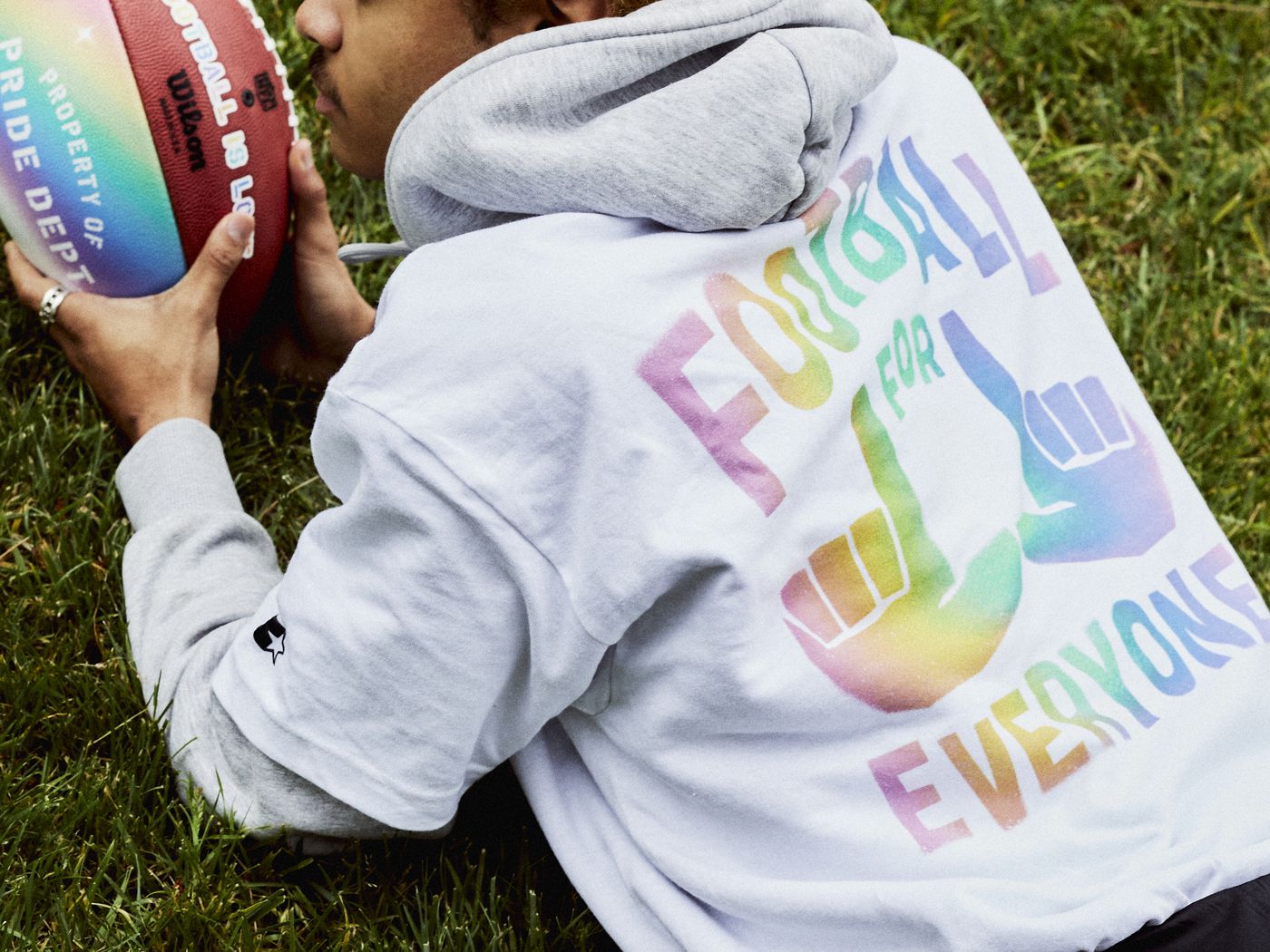 NFL has an entire line of Pride items including a half-rainbow