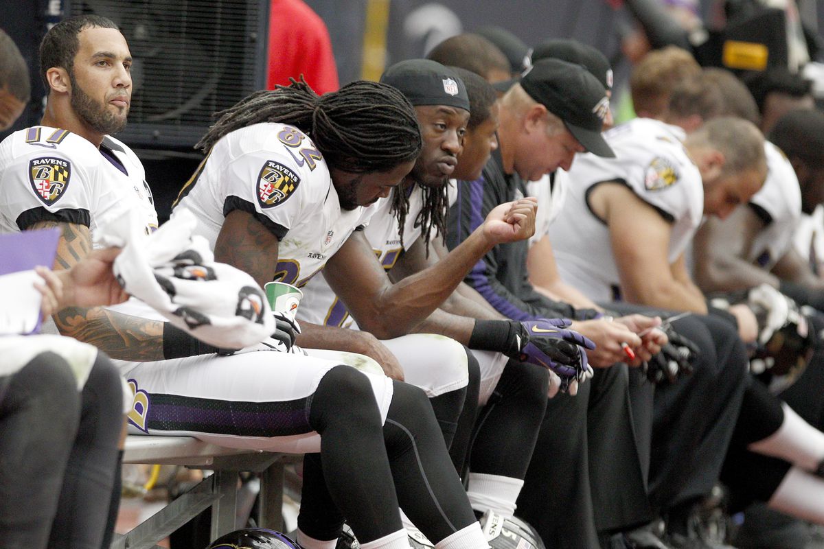Why you looking so sad, Torrey Smith?  Are you still upset about that 30 point beating you took?  Cheer up, it's football!