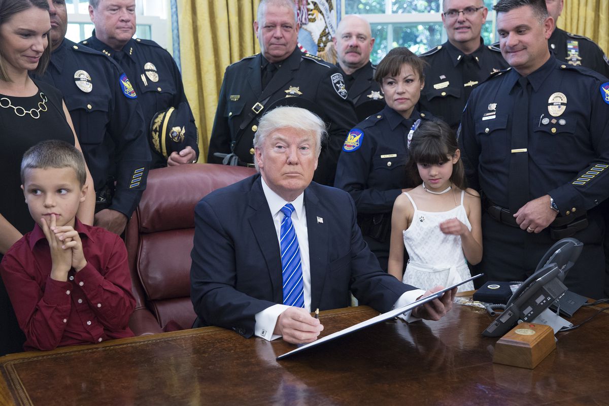 President Trump Signs A Proclamation Supporting Police Officers