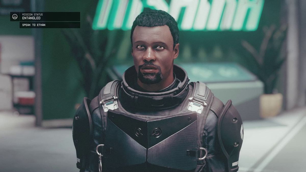 The player speaks to Ethan in Starfield’s Entangled mission