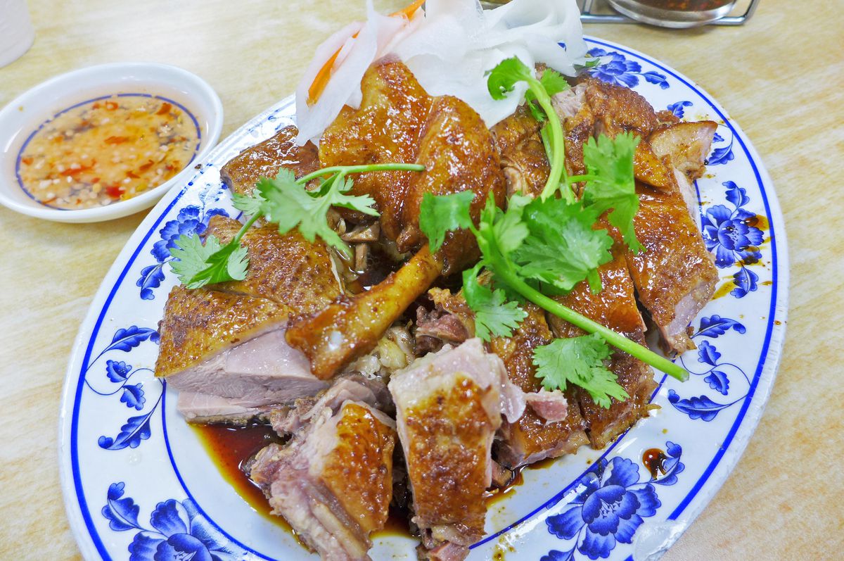 The braised Teochew duck at Bo Ky with dipping sauce