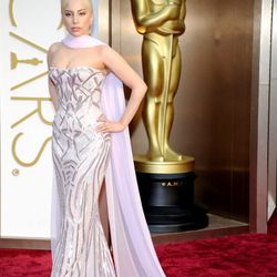 Oh hey, Lady Gaga in lavender metallic Versace.