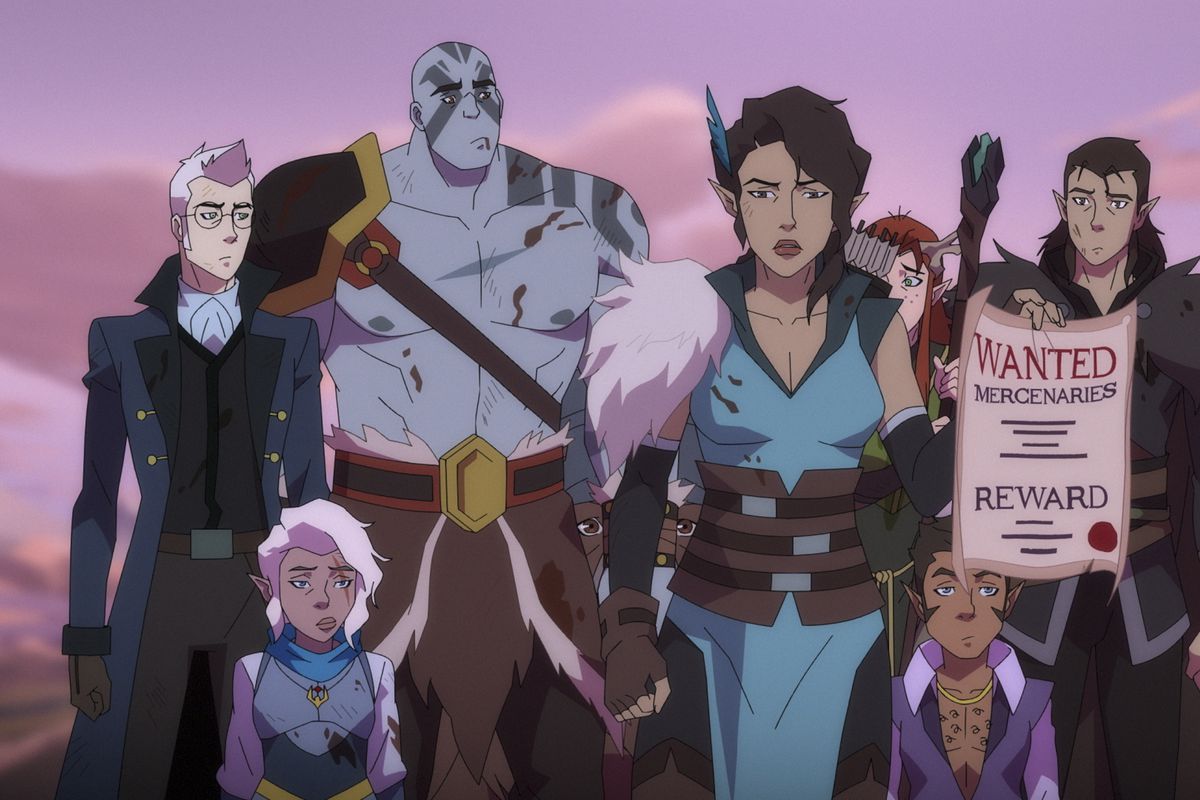 The main cast of the animated series The Legend of Vox Machina