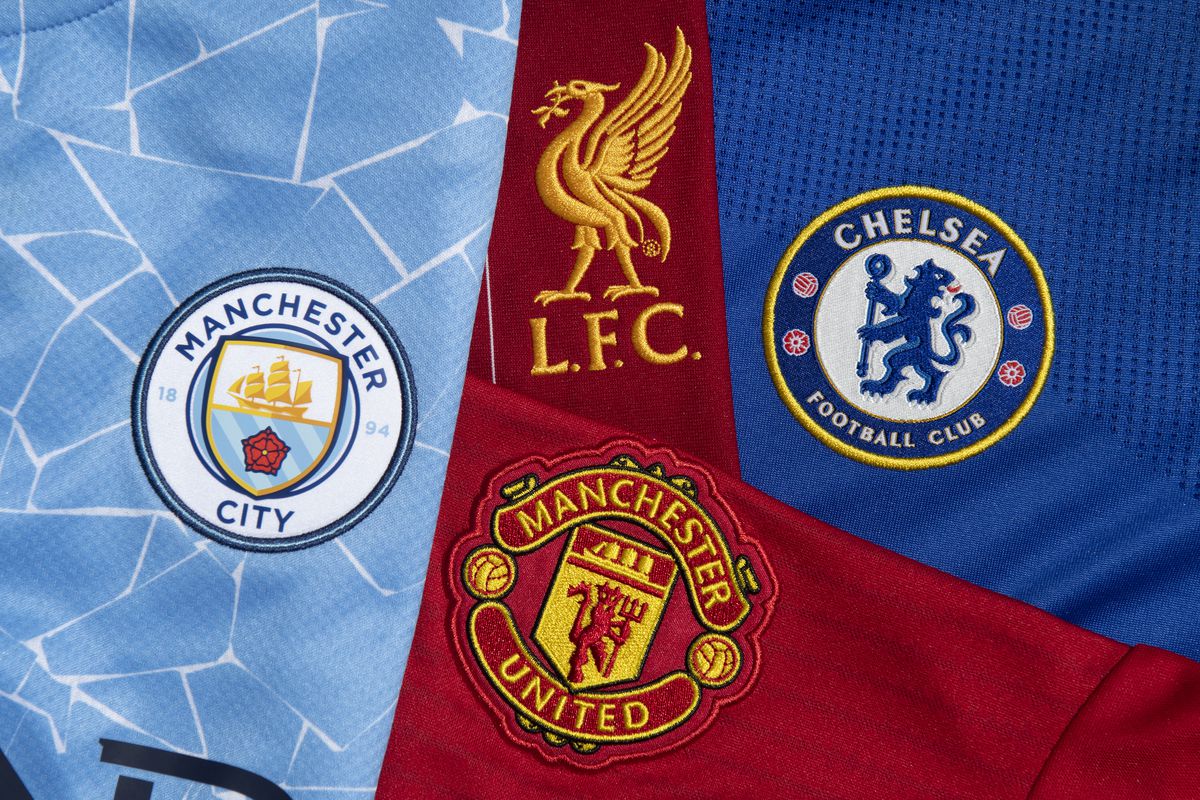 The Club Badges of the Four English Teams in the 2021/22 Champions League