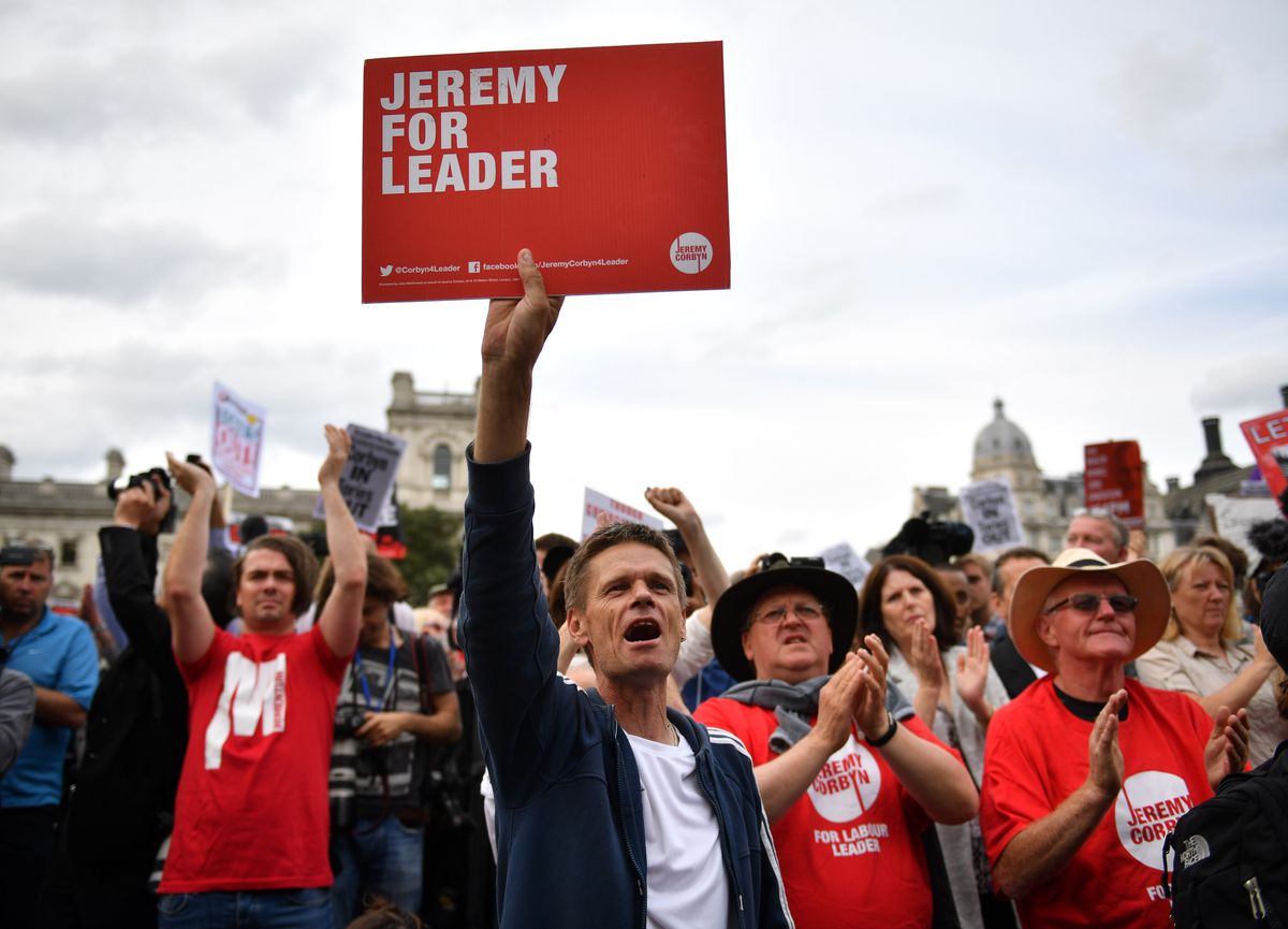 Momentum Members Rally In Support Of Jeremy Corbyn