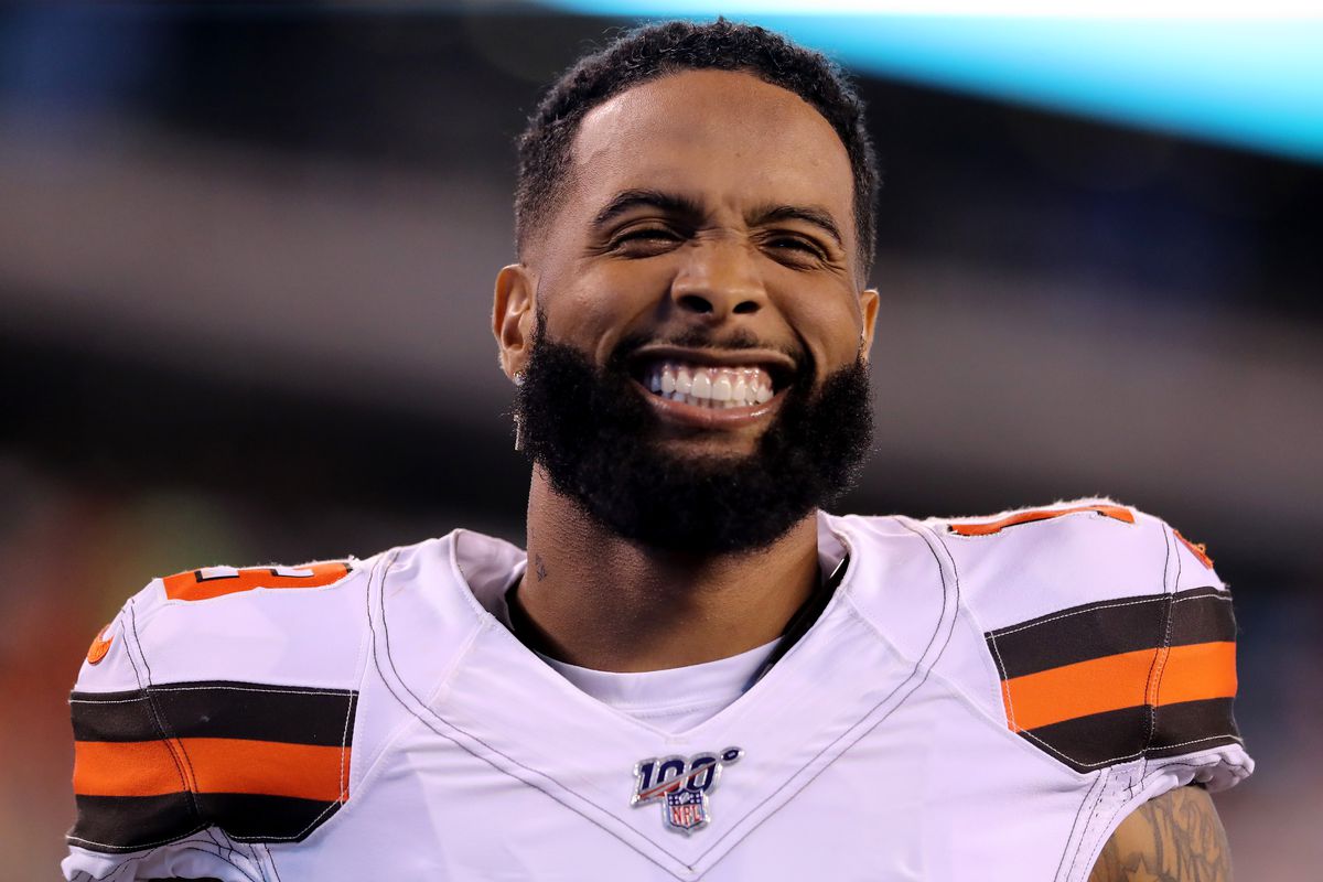 Cleveland Browns WR Odell Beckham, Jr., before a Week 2 game against the New York Jets, Sep. 16, 2019.