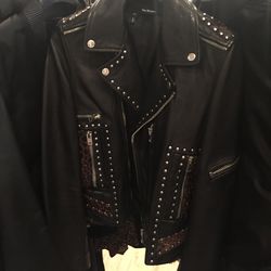 Leather jacket, $295 (from $895)