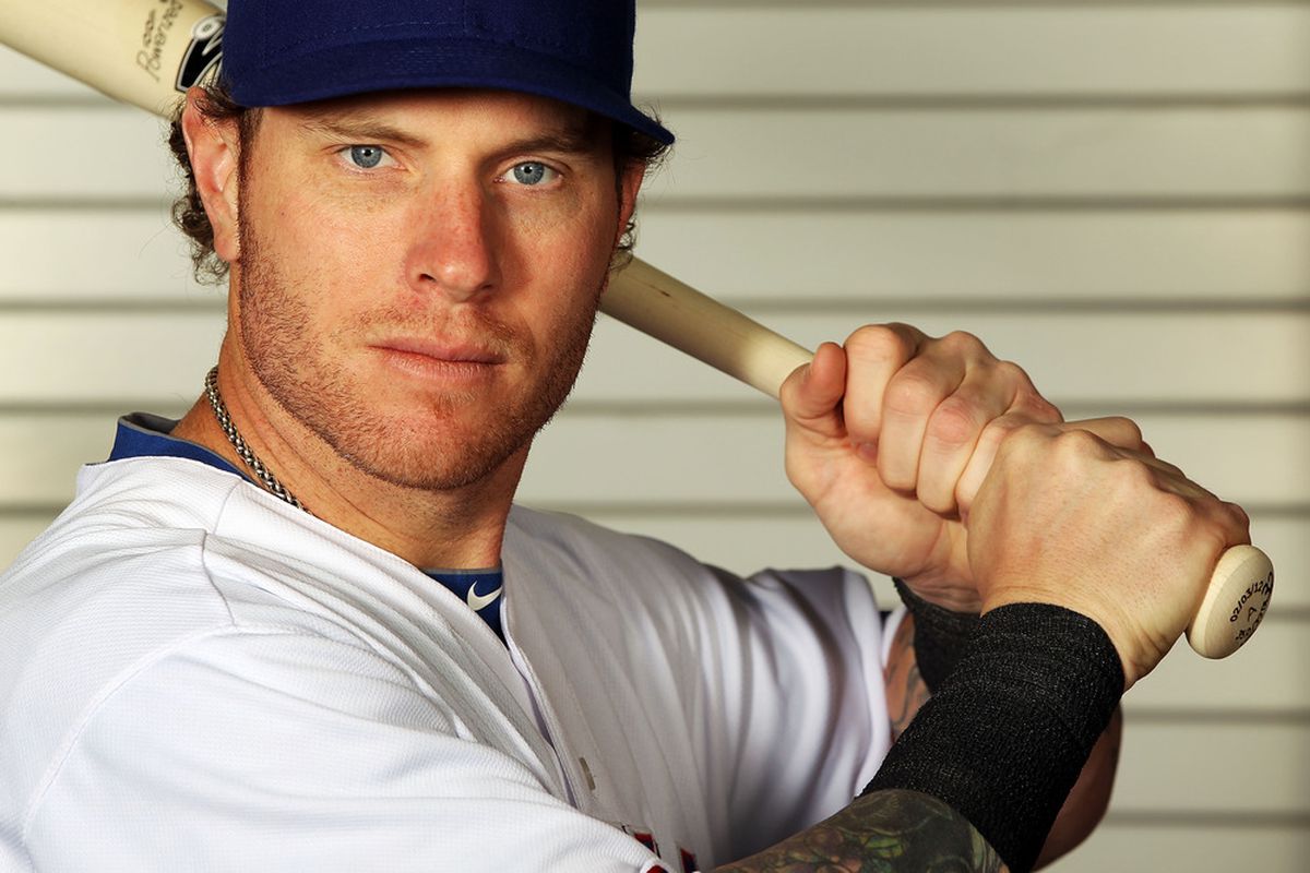 SURPRISE, AZ - FEBRUARY 28:  Josh Hamilton #32 of the Texas Rangers poses during spring training photo day on February 28, 2012 in Surprise, Arizona.  (Photo by Jamie Squire/Getty Images)