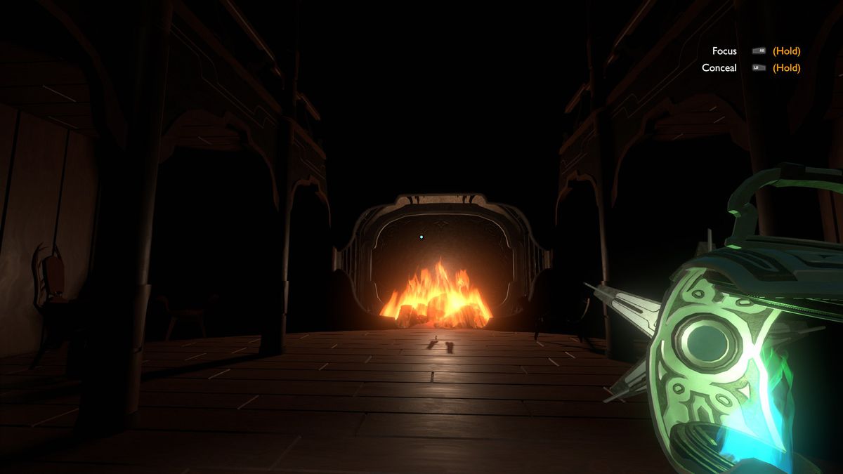 A big fireplace in Outer Wilds: Echoes of the Eye