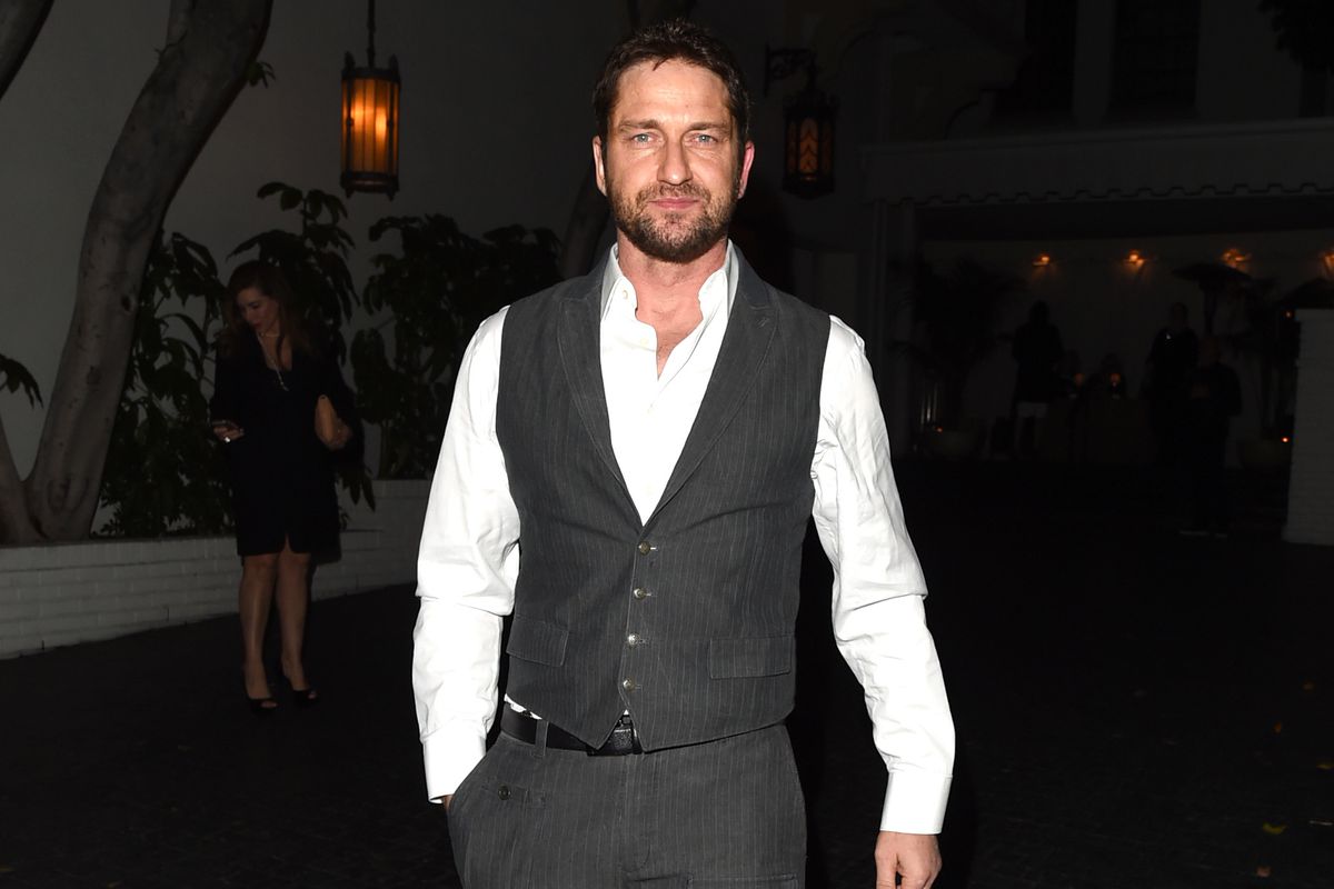 Please do not attempt to touch Gerard Butler's vest because he will seriously mess you up.
