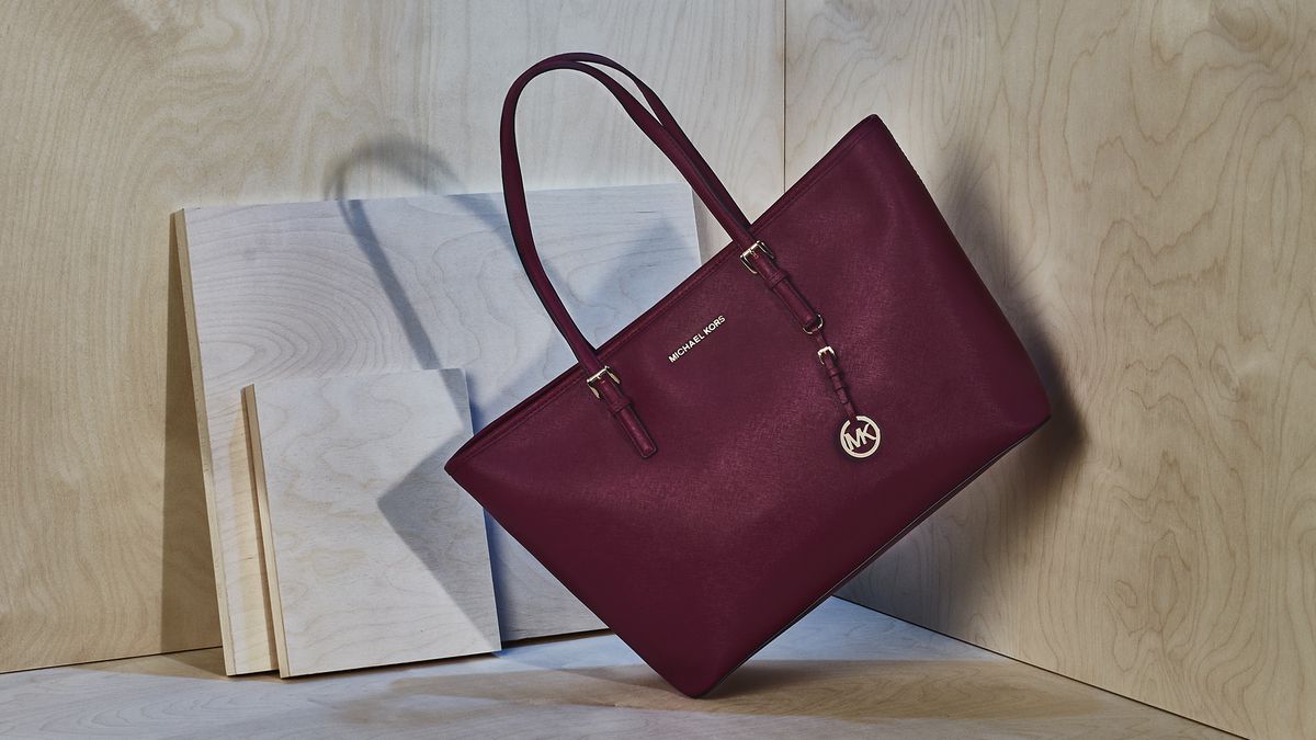The Michael Kors Jet Set Travel Tote in Cherry